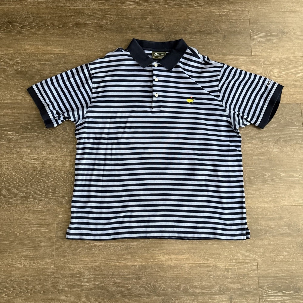 Masters Collection Blue Golf‎ Polo Georgia Mens XL 100% Pima Cotton Old Money